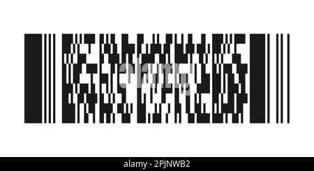 Code-barres linéaire empilé. Le code est utilisé dans le transport, la gestion des stocks, les cartes d'identification. 2D modèle de code-barres, échantillon. Illustration vectorielle. Illustration de Vecteur