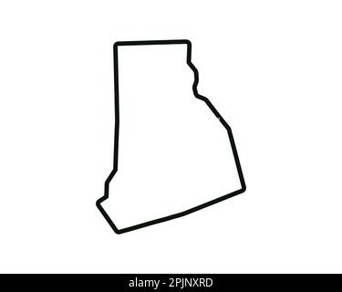 Carte de l'État du Rhode Island. Carte DE l'état DES ÉTATS-UNIS. Symbole de contour de Rhode Island. Illustration vectorielle Illustration de Vecteur