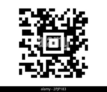 Exemple de code QR pour l'identification du patient, l'unité d'utilisation des médicaments. Modèle de code 2D sur un arrière-plan isolé. Illustration de Vecteur