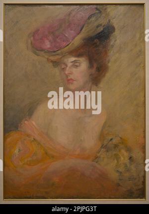 Aneta Hodina (1878-1941). Peintre tchèque. Portrait de la comtesse L. de Versailles, ca. 1906. Huile sur carton. Galerie nationale d'art. Sofia. Bulgarie. Banque D'Images