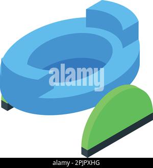 Icône de pot pour enfants vecteur isométrique. Toilettes pour bébé. Objet enfant Illustration de Vecteur