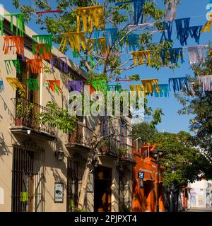 Mexique, scène de rue Oaxaca de Juarez centre historique, état d'Oaxaca, Mexique Banque D'Images