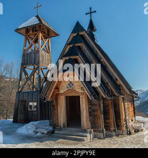 Drvengrad à Mokra Gora, Serbie Banque D'Images