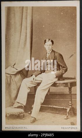 Carte de visite de William J Ritchie, Henbury, 14 avril 1867 Banque D'Images