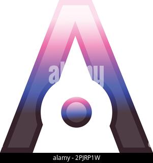 Lettre initiale UN modèle de dessin vectoriel de logo Illustration de Vecteur