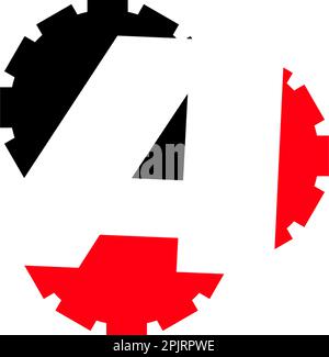 Lettre initiale Vecteur de modèle de logo d'engrenage Illustration de Vecteur