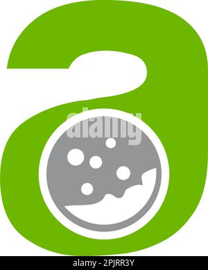 Lettre initiale Un élément de conception de logo d'icône de golf Illustration de Vecteur