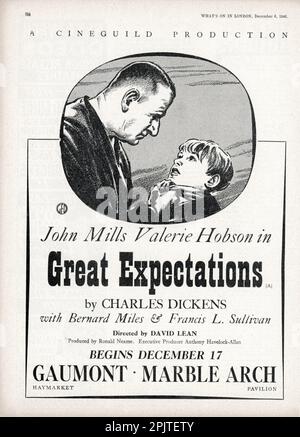 FINLAY CURRIE et ANTHONY SE SONT FAIT UN GRAND PLAISIR en 1946 réalisateur DAVID LEAN roman Charles Dickens Cineguild / General film Distributors (GFD) Banque D'Images