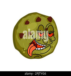 cookies de marijuana caricature isolée. biscuits de cannabis Illustration de Vecteur