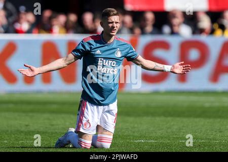 02-04-2023: Sport: Sparta v Feyenoord ROTTERDAM, PAYS-BAS - AVRIL 2: Sebastian Szymanski (Feyenoord Rotterdam) pendant le match Eredivisie Sparta Banque D'Images