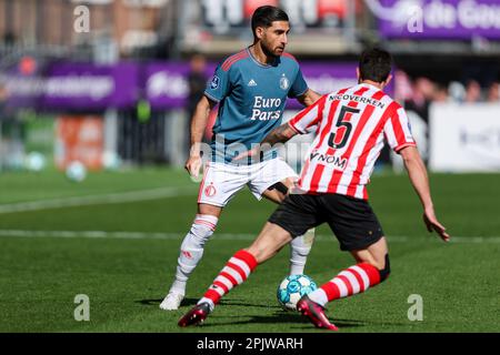 02-04-2023: Sport: Sparta et Feyenoord ROTTERDAM, PAYS-BAS - AVRIL 2: Alireza Jahanbakhsh (Feyenoord Rotterdam) pendant le match Eredivisie Sparta Banque D'Images