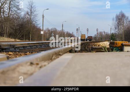 chemin de fer et trains en arrière-plan Banque D'Images