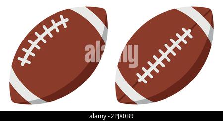 Jeu d'icônes plates de football américain. Illustration vectorielle. SPE 10. Illustration de Vecteur