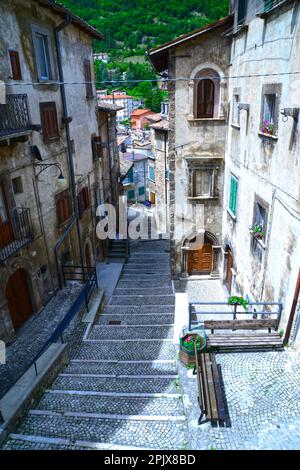 Le village médiéval de Scanno dans les Abruzzes, en Italie Banque D'Images