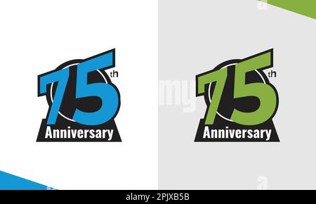 Logo anniversaire 75 Illustration de Vecteur