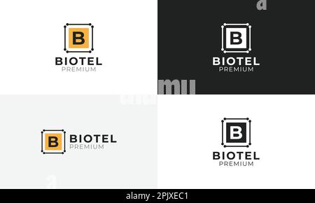 Logo lettre Biotel B. Illustration de Vecteur