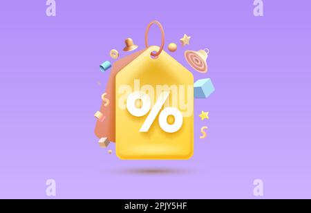 Icône de coupon de pourcentage, remise sur l'offre boutique. Illustration vectorielle Illustration de Vecteur