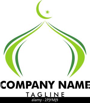 Modèle de logo Mosquée - vecteur de conception Illustration de Vecteur