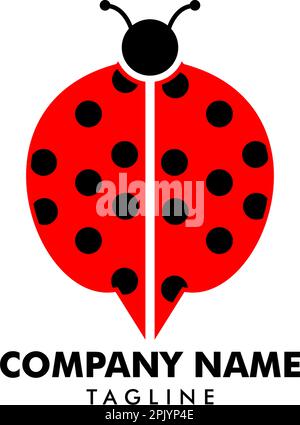 Modèle de logo coccinelle Illustration de Vecteur
