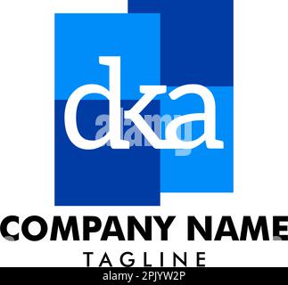 Modèle de logo DKA de la lettre initiale Illustration de Vecteur