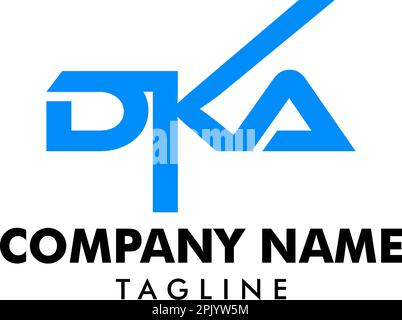 Modèle de logo DKA de la lettre initiale Illustration de Vecteur