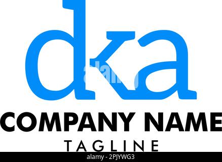 Modèle de logo DKA de la lettre initiale Illustration de Vecteur