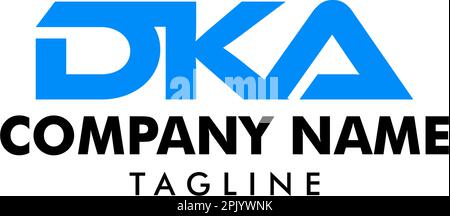 Modèle de logo DKA de la lettre initiale Illustration de Vecteur
