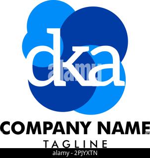 Modèle de logo DKA de la lettre initiale Illustration de Vecteur