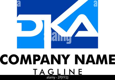 Modèle de logo DKA de la lettre initiale Illustration de Vecteur