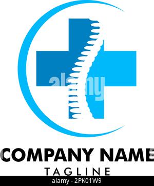 Modèle de conception de logo de concept chiropratique Illustration de Vecteur
