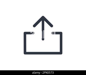 Symbole d'exportation monochrome simple pour utilisation numérique. Illustration de Vecteur