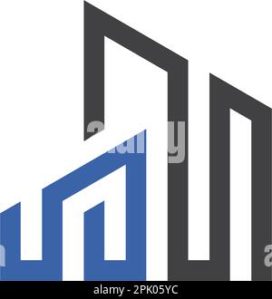 logo de bâtiment icône de bureau conception vectorielle Illustration de Vecteur