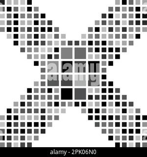 logo vecteur de données lettre x pixels Illustration de Vecteur