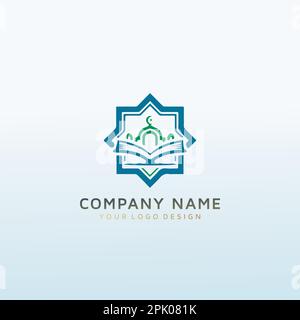Logo vectoriel de l'école islamique moderne Illustration de Vecteur