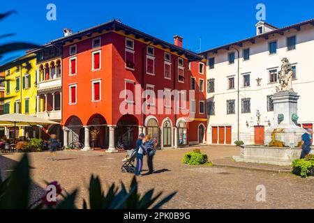 Piazza Paolo Diacono à Cividale del Friuli, Italie Banque D'Images