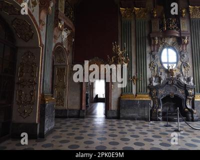 Les intérieurs du château de Ksiaz Banque D'Images