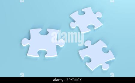 3d modèle de puzzle Banque D'Images