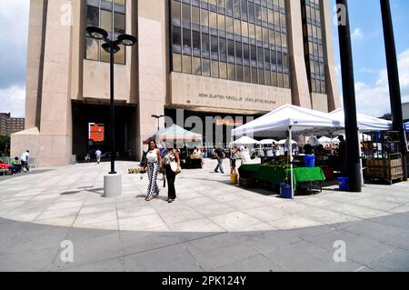 Adam Clayton Powell Jr, bureau d'État, Harlem, New York, États-Unis. Banque D'Images