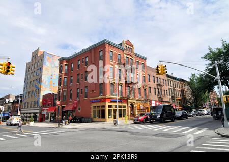 Anciens bâtiments de Park Slope, Brooklyn, New York, États-Unis. Banque D'Images