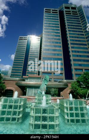 Fontaine à One Renaissance Square, Phoenix, Arizona Banque D'Images