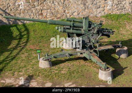 L'allemand Flak 38/39 Anti-Aircraft Gun au Musée militaire de Belgrade, Serbie Banque D'Images