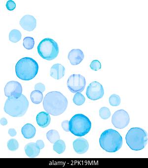 Illustration du vecteur de bulles d'aquarelle bleue Illustration de Vecteur