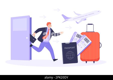 Homme d'affaires en vacances Illustration de Vecteur