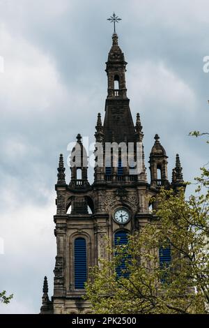 Bilbao, Espagne - 3 avril 2023 : Basilique de Begona, une église du XVIe siècle de style gothique et baroque dédiée au Saint patron de Gascogne Banque D'Images