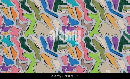 motif à rayures abstrait sans coutures. Motif ondulé sans couture. motif marin coloré Illustration de Vecteur