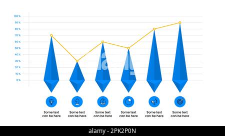 Modèle d'infographie avec icônes et 6 options ou étapes. Colonnes modifiables. Peut être utilisé pour la mise en page de flux de travail, le diagramme, la bannière, la conception Web. Illustrateur vectoriel Illustration de Vecteur