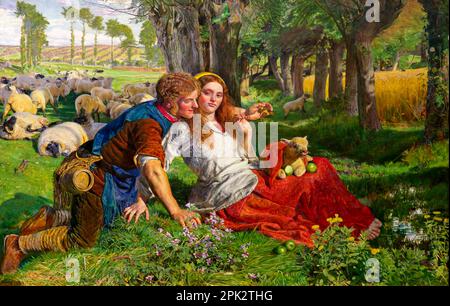 Hireling Shepherd, William Holman Hunt, 1851, Manchester City Art Gallery, Manchester, Angleterre, Royaume-Uni, GB Banque D'Images