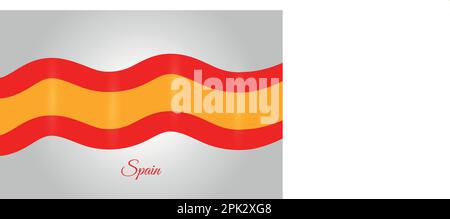 Motif drapeau espagnol concept ruban Illustration de Vecteur