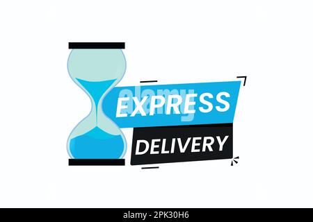 Livraison express avec icône vecteur Hourglass Illustration de Vecteur