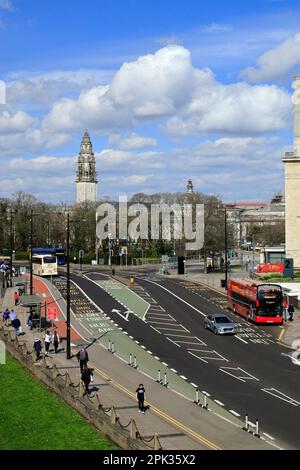 Kingsway, Cardiff. Banque D'Images